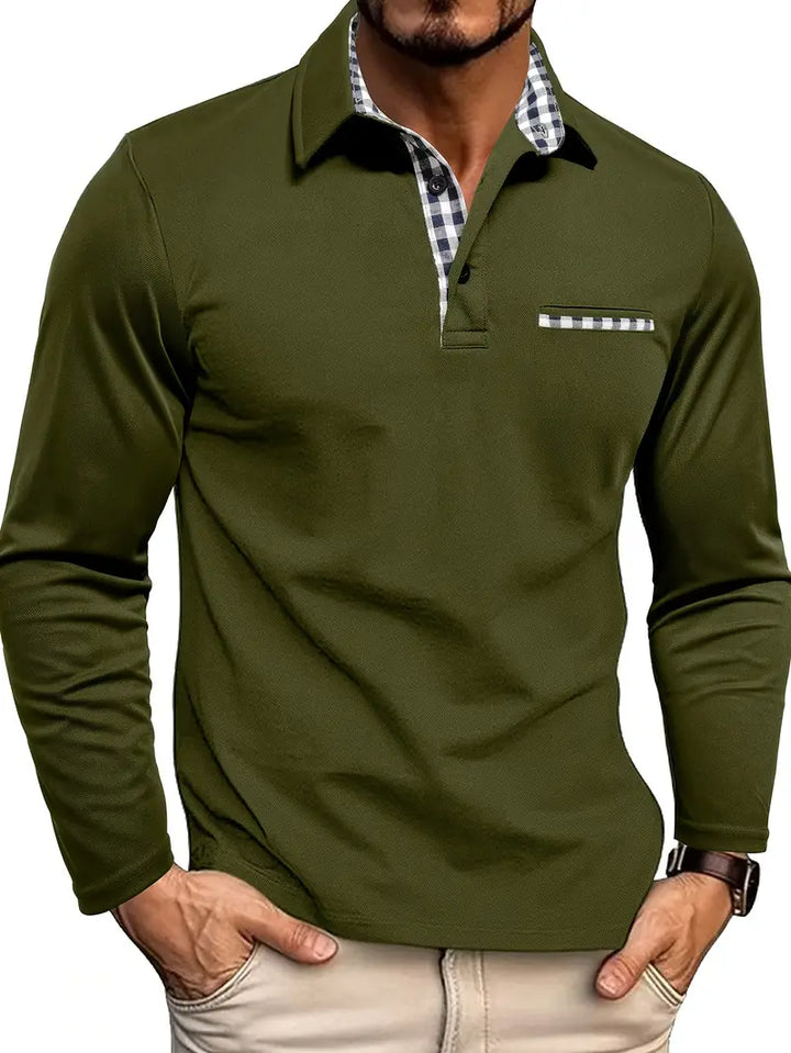 NORELLA | Men's Long Sleeve Polo Shirt