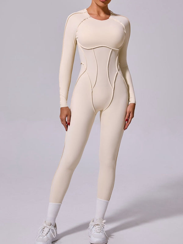 NORELLA | Jumpsuit with Heart-Shaped Open Back and Long Sleeves