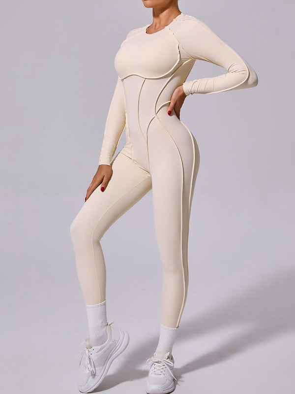 NORELLA | Jumpsuit with Heart-Shaped Open Back and Long Sleeves
