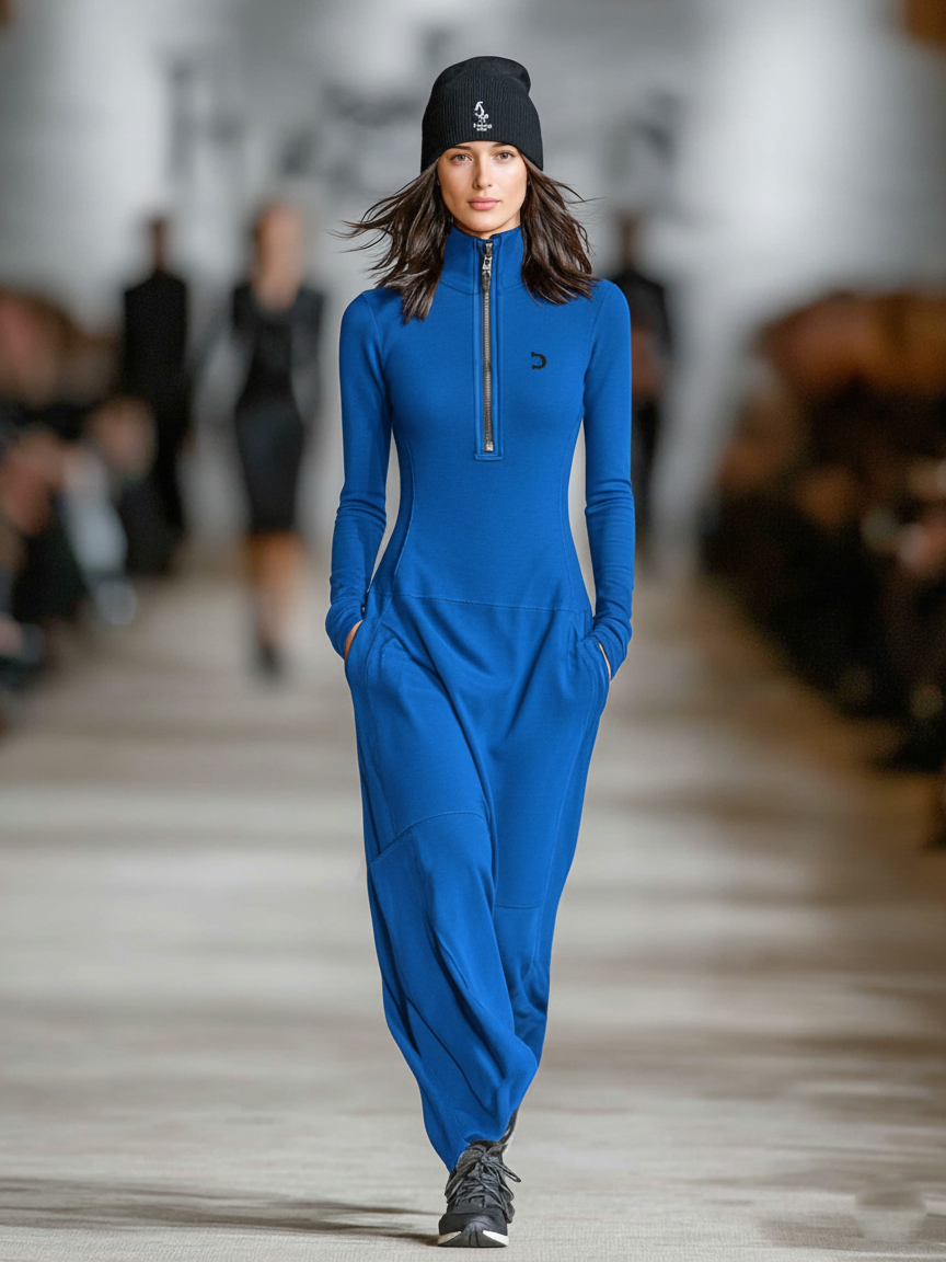 NORELLA | Elise Maxi Dress with High Neck and Soft Finish