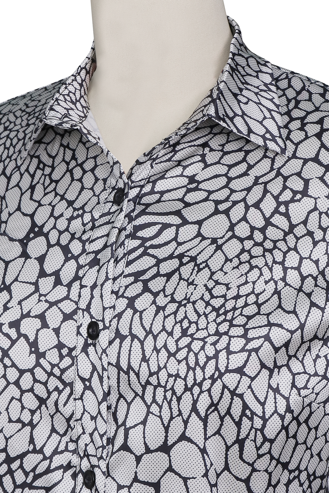 NORELLA | Satin Blouse with Modern Snake Print Elegance