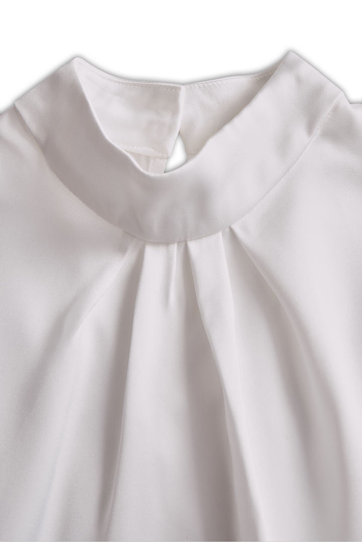 NORELLA | Sophisticated Pleated High-Neck Blouse