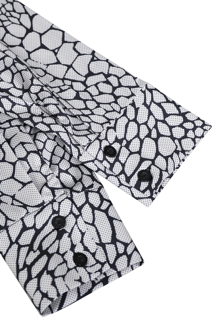 NORELLA | Satin Blouse with Modern Snake Print Elegance