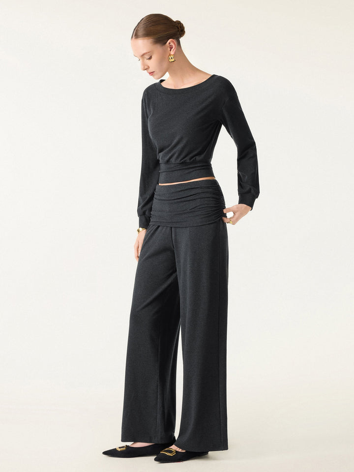 NORELLA | Two-Piece Set with Boat Neck and Wide Legs – with Pockets