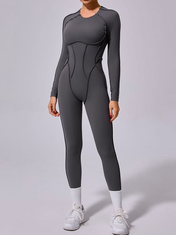 NORELLA | Jumpsuit with Heart-Shaped Open Back and Long Sleeves
