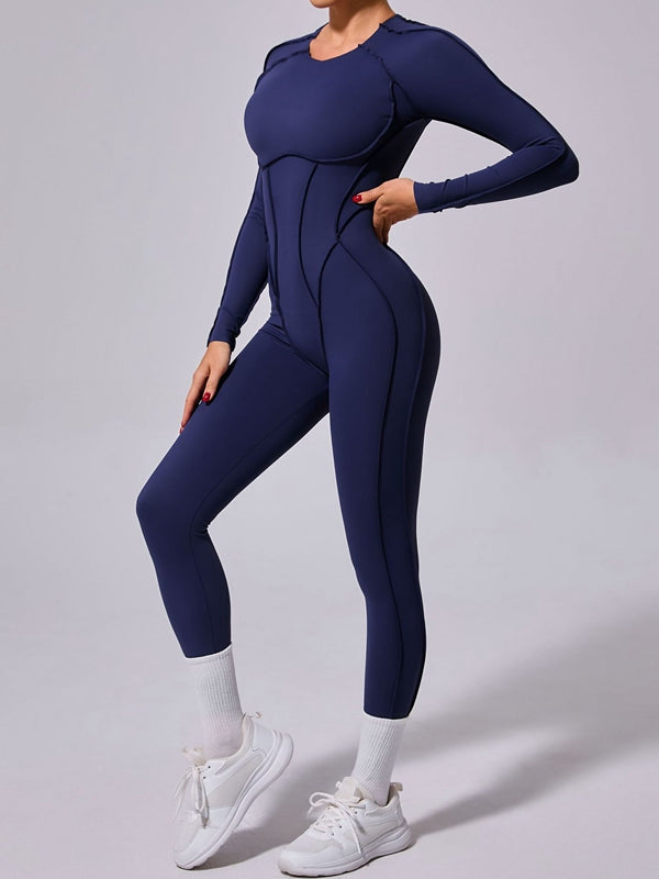NORELLA | Jumpsuit with Heart-Shaped Open Back and Long Sleeves
