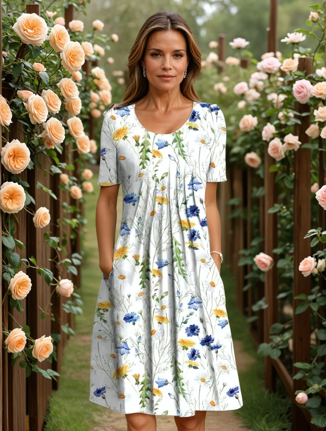NORELLA | ELEGANT DRESS WITH TUMMY COVERAGE