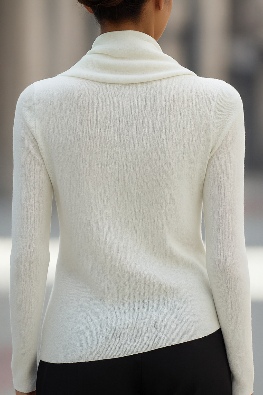 NORELLA | Draped Cowl Neck Long-Sleeve Top