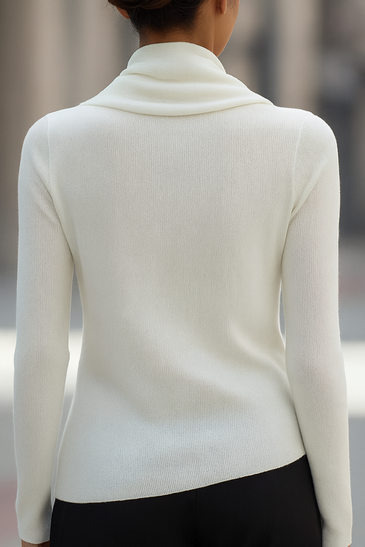 NORELLA | Draped Cowl Neck Long-Sleeve Top