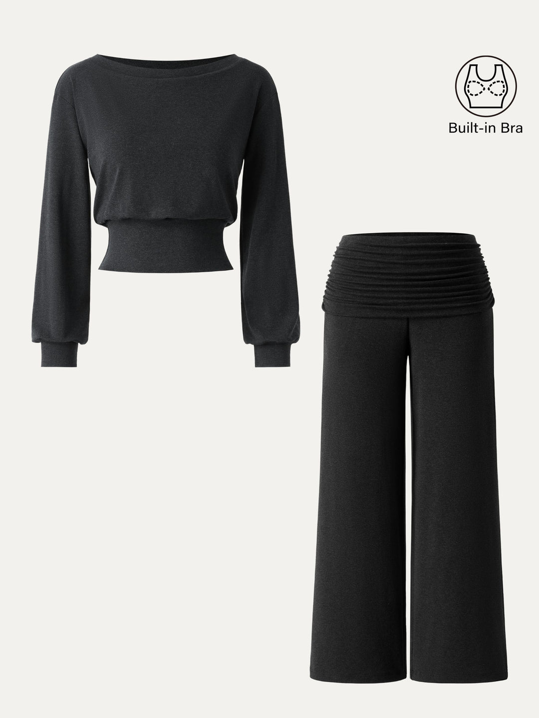 NORELLA | Two-Piece Set with Boat Neck and Wide Legs – with Pockets