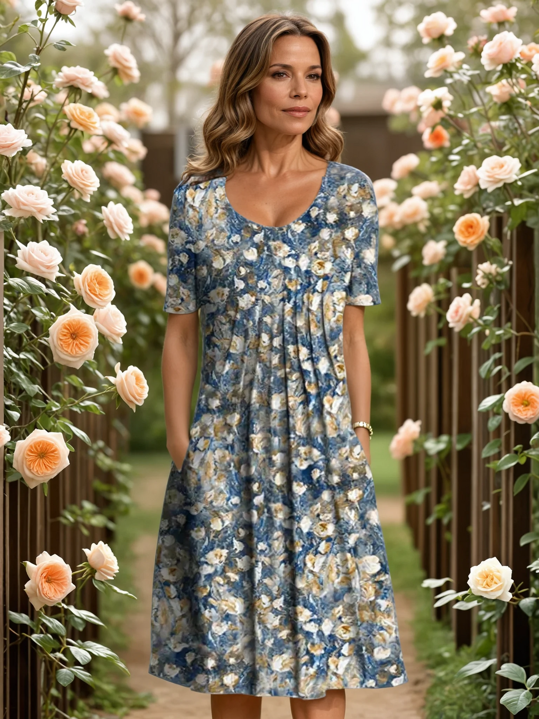NORELLA | ELEGANT DRESS WITH TUMMY COVERAGE