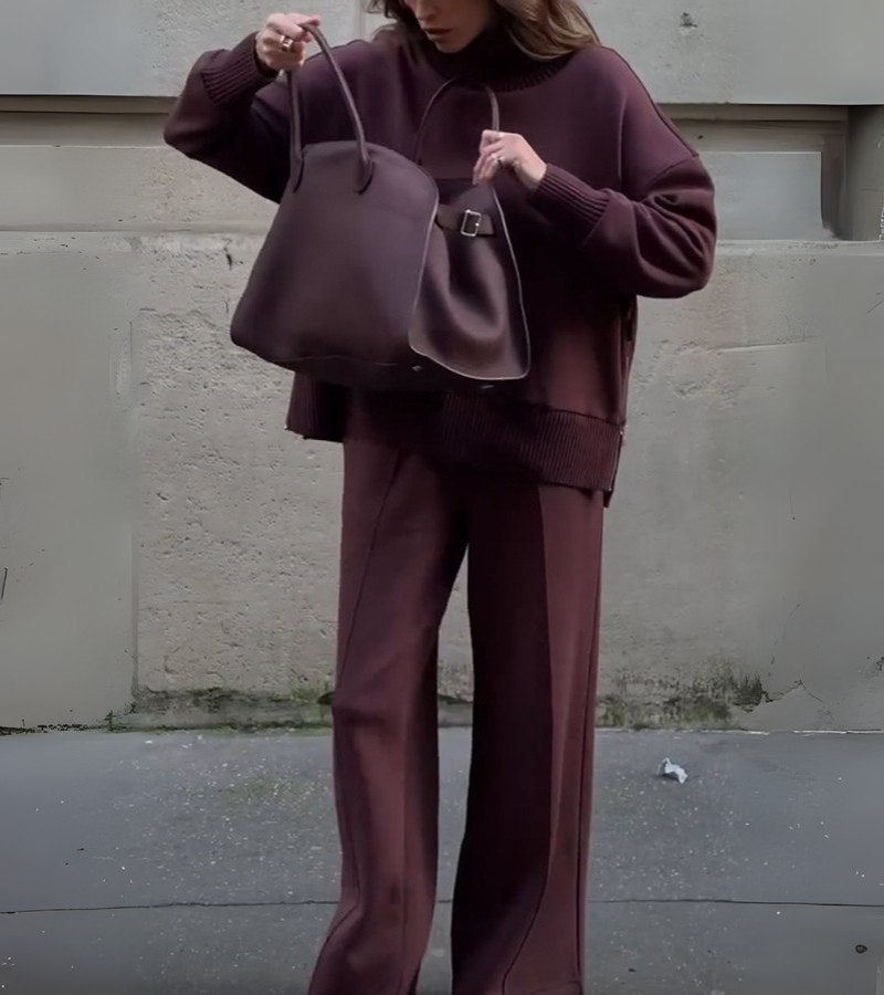 NORELLA | Saskia Elegant Two-Piece Set with High Collar