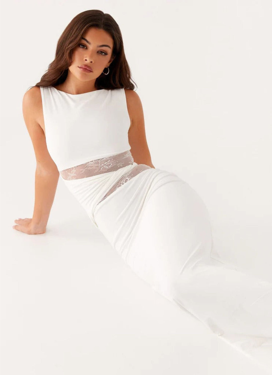 NORELLA | Flattering Leni maxi dress with subtle cut-outs and lacing