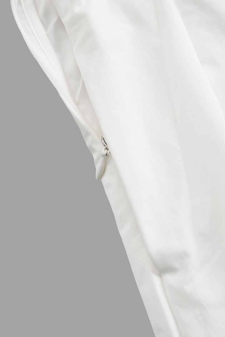 NORELLA | Elegant Plain Belted Shirt Dress With Pleated Skirt