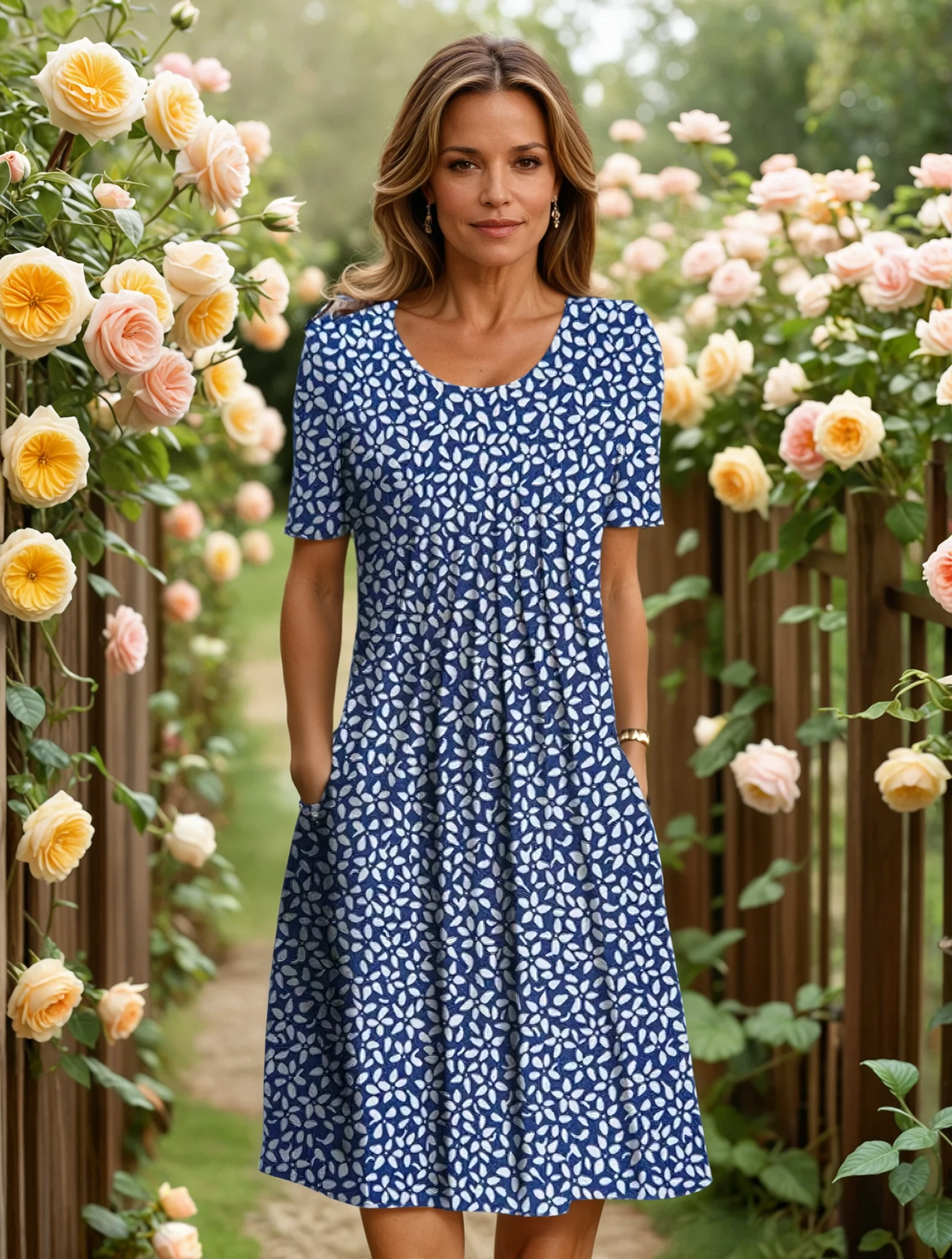 NORELLA | ELEGANT DRESS WITH TUMMY COVERAGE