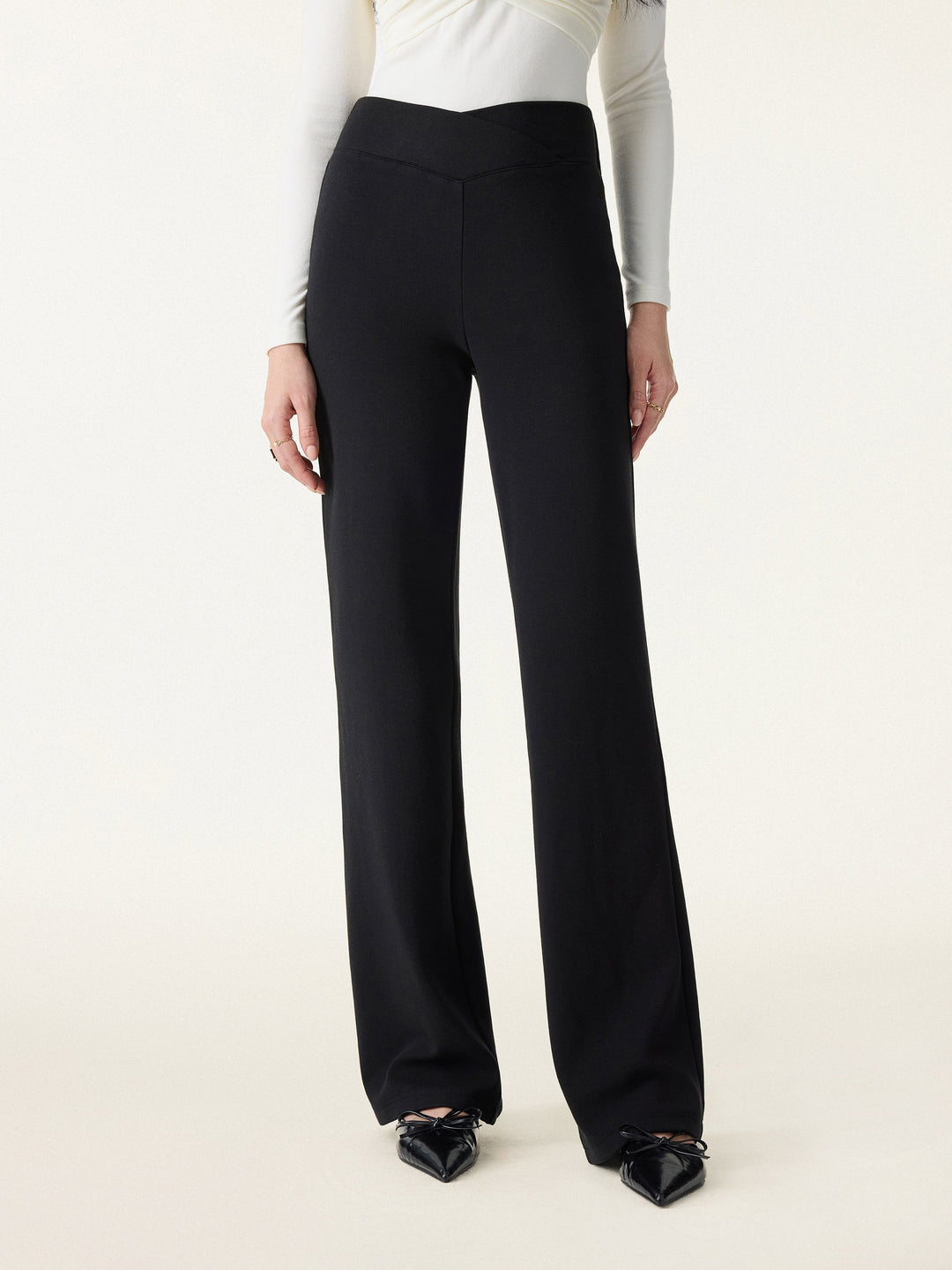 NORELLA | Warm Pull-On Trousers with V-Waist and Flared Legs