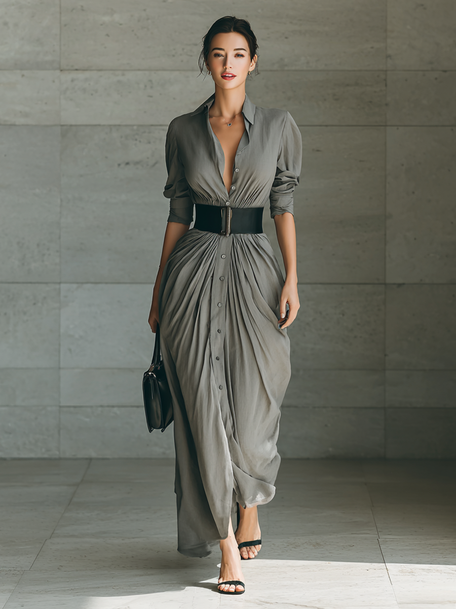 NORELLA | Zahara Long Pleated Dress