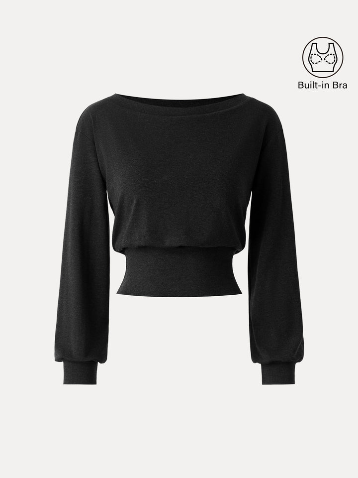 NORELLA | Soft Boat Neck Brami in Wool Blend – Non-Irritating