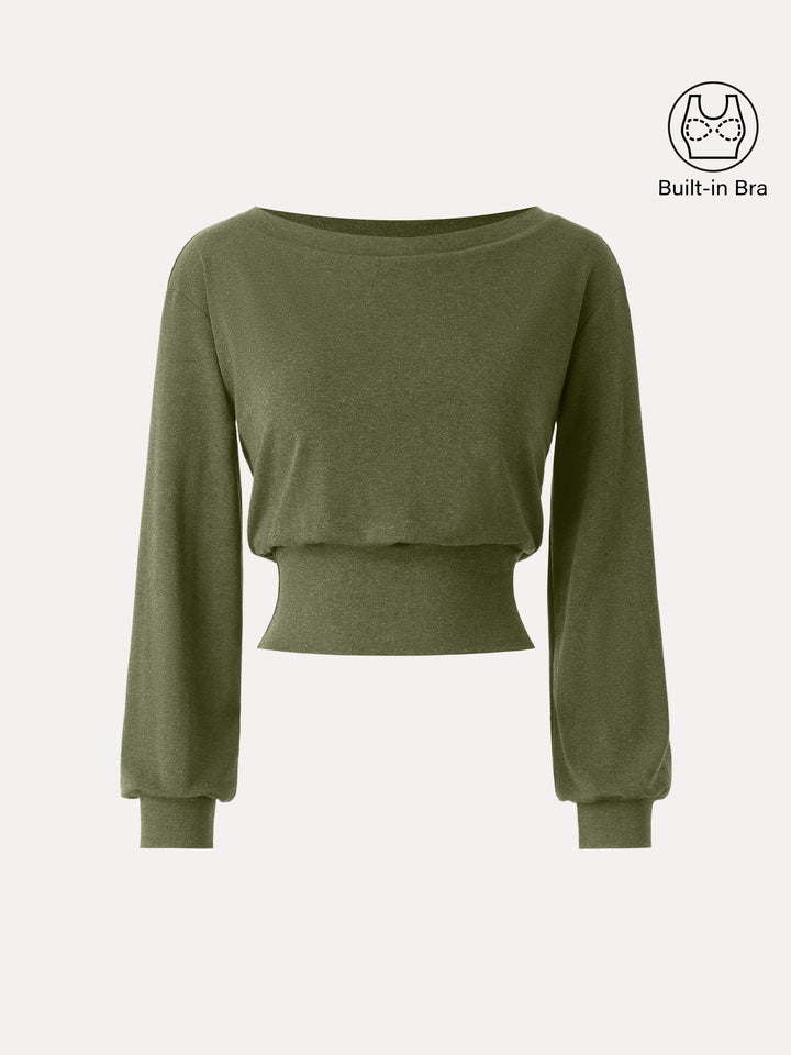 NORELLA | Soft Boat Neck Brami in Wool Blend – Non-Irritating