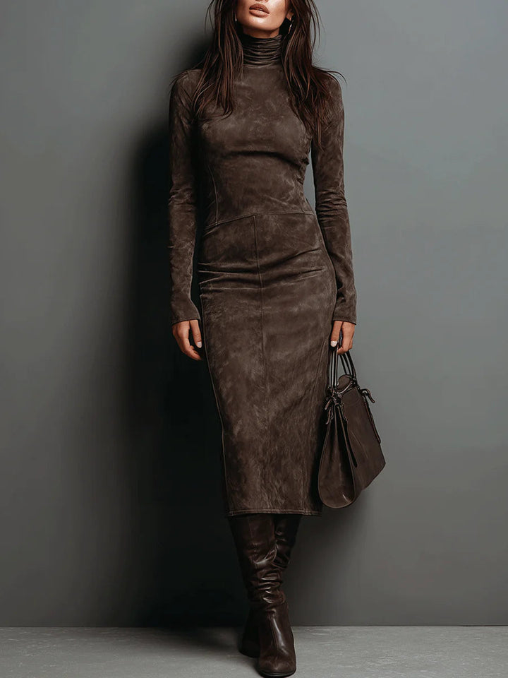 NORELLA | Lorena Long Midi Dress in Brown