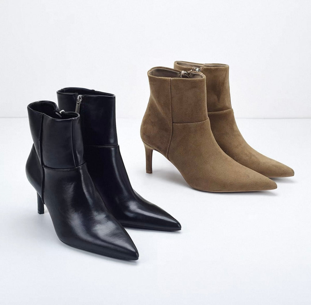 NORELLA | Ankle Boot with Lace Details & Side Zip