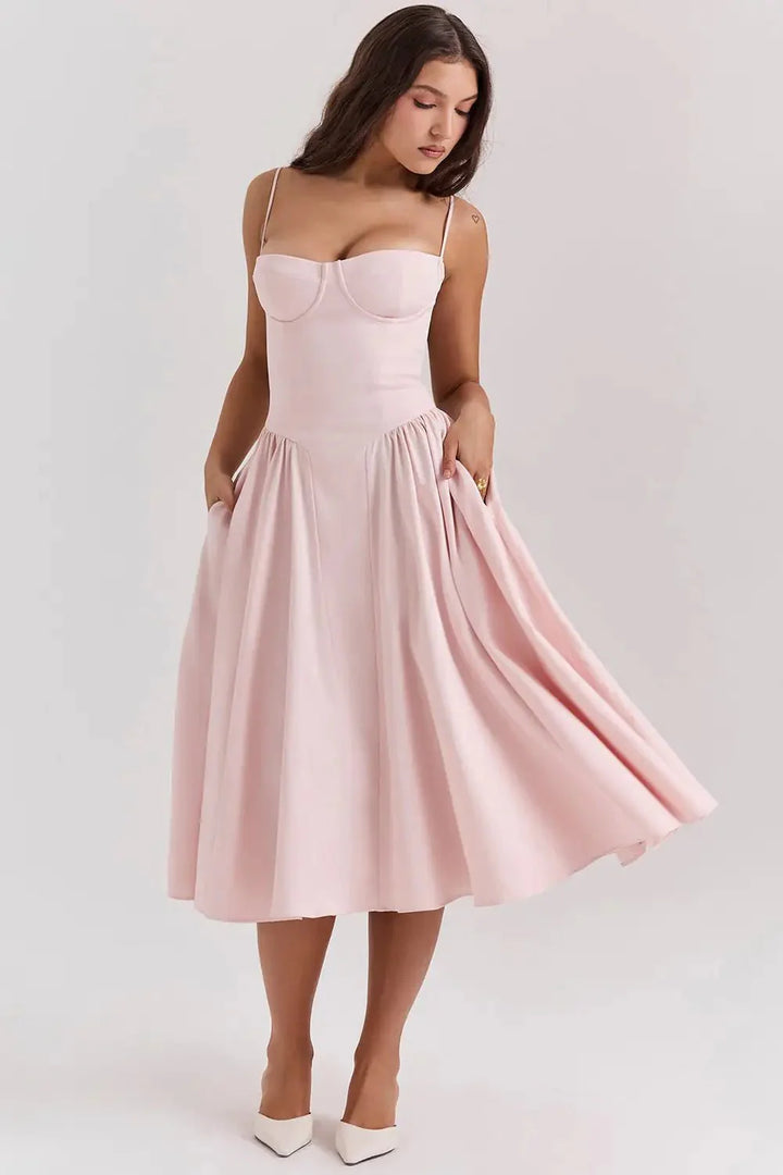 Celine Corset Midi Dress