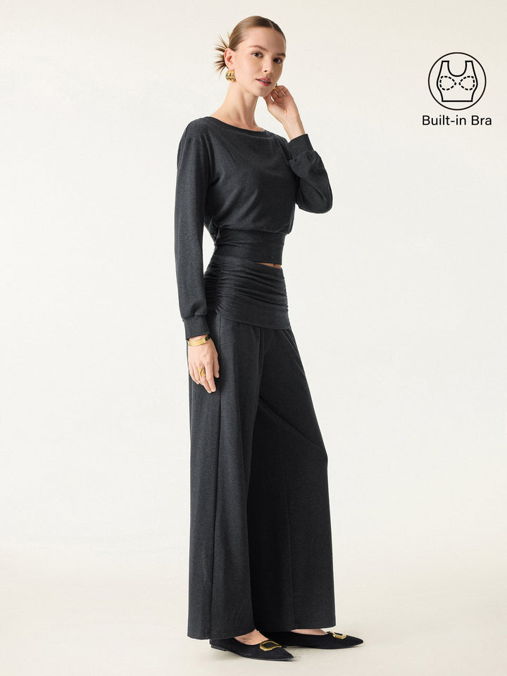 NORELLA | Two-Piece Set with Boat Neck and Wide Legs – with Pockets