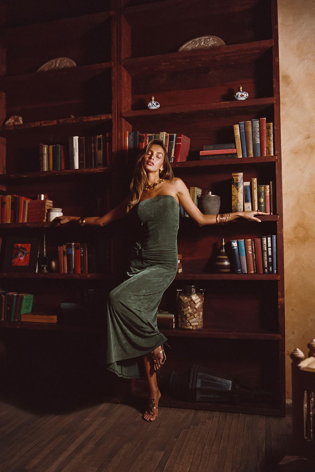 NORELLA | Cala Sol Emerald Maxi Dress