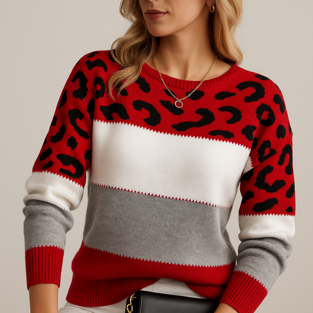NORELLA | Elegant fine-knit jumper with animal details