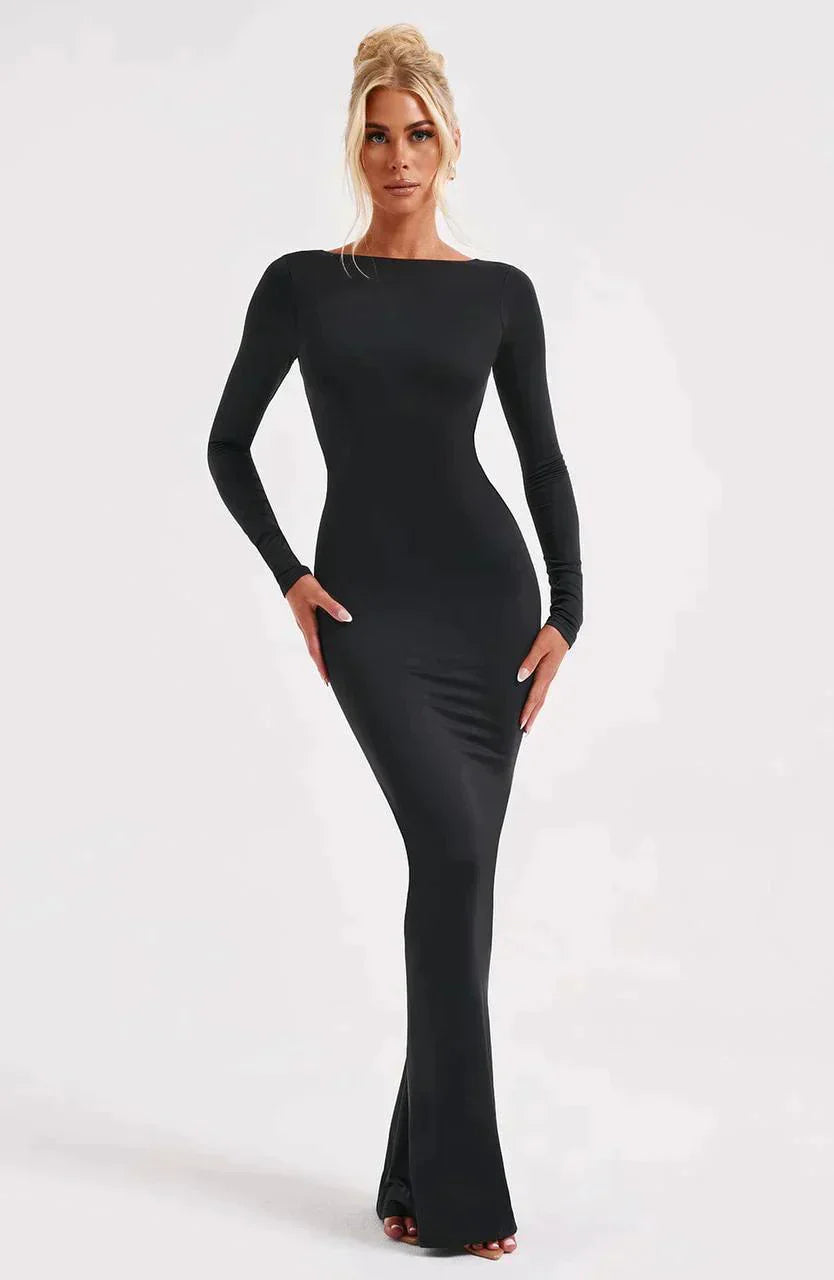NORELLA | Maxi dress with deep neckline