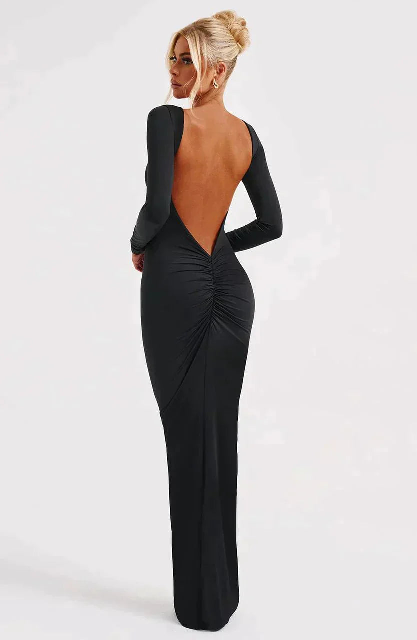 NORELLA | Maxi dress with deep neckline