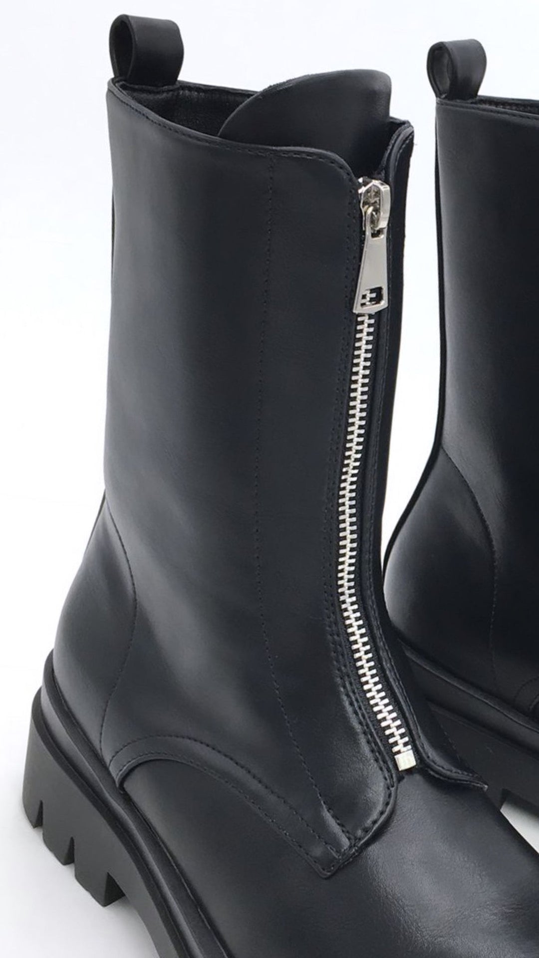 NORELLA | Zip Boots – Black Boots with Front Zip