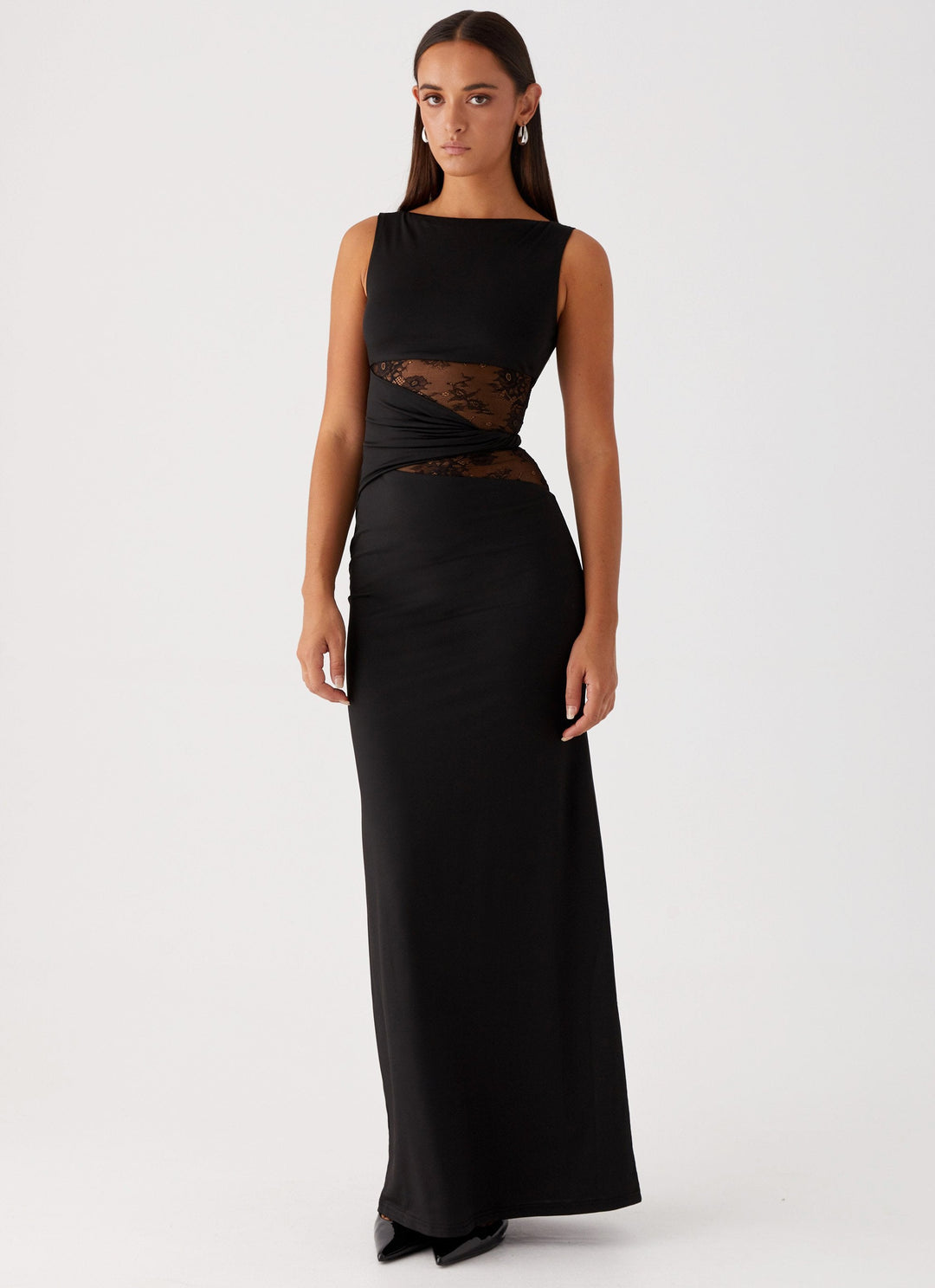 NORELLA | Flattering Leni maxi dress with subtle cut-outs and lacing