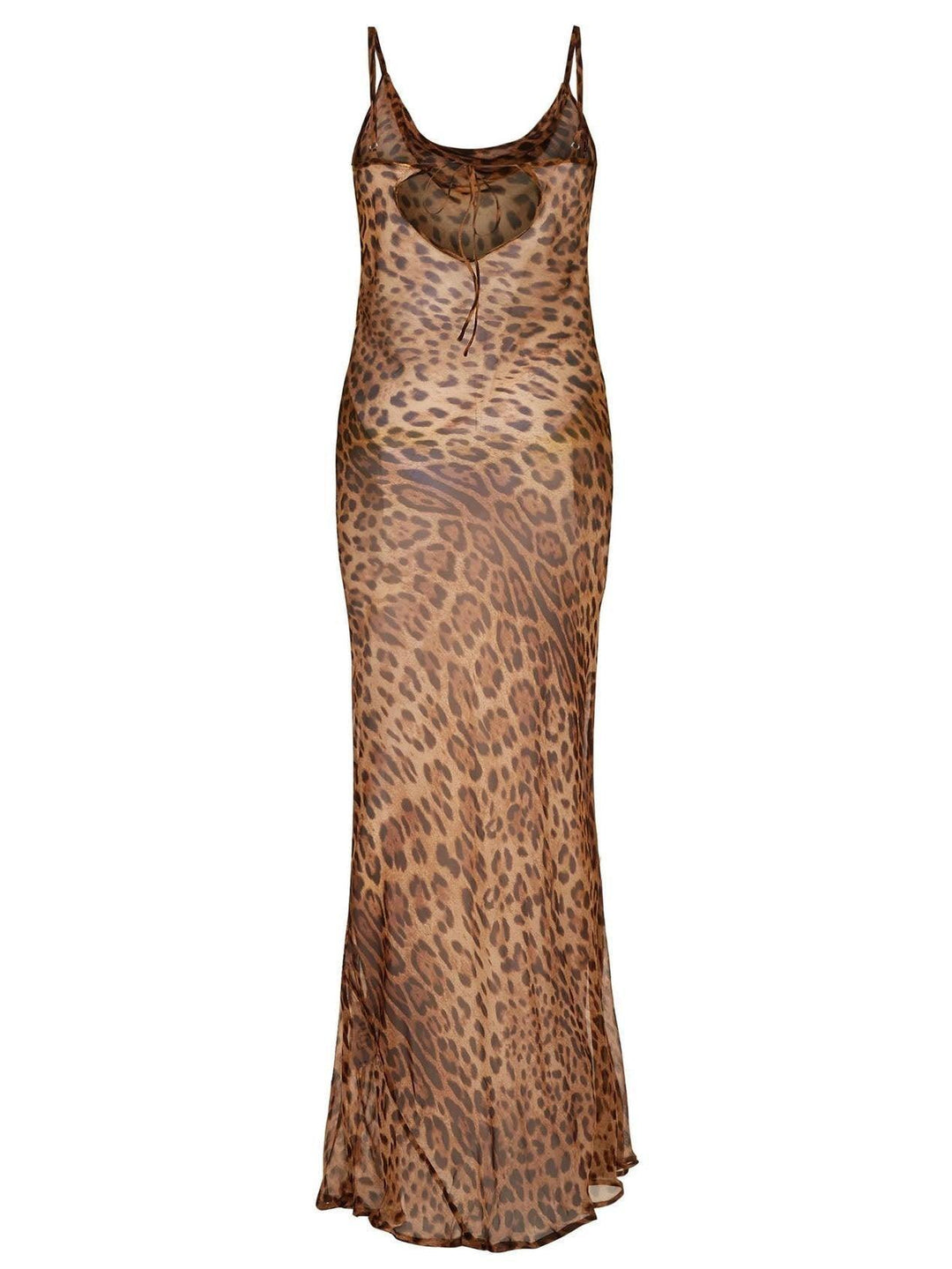 NORELLA | Leopard print maxi dress with spaghetti straps