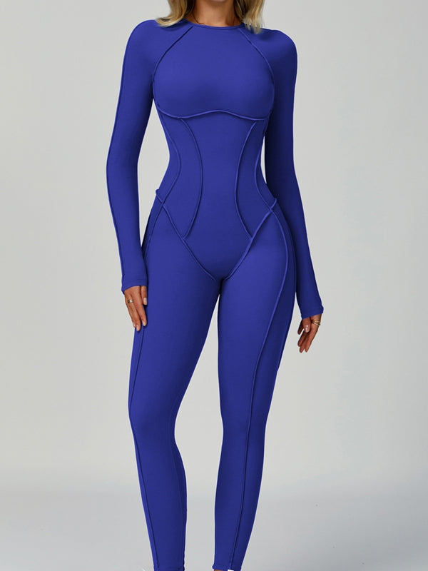NORELLA | Jumpsuit with Heart-Shaped Open Back and Long Sleeves