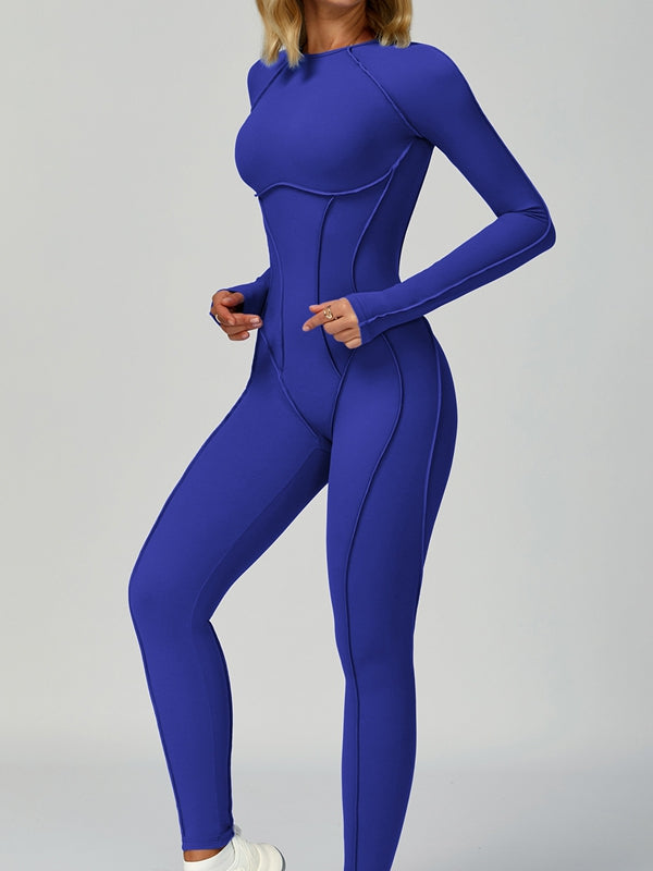 NORELLA | Jumpsuit with Heart-Shaped Open Back and Long Sleeves
