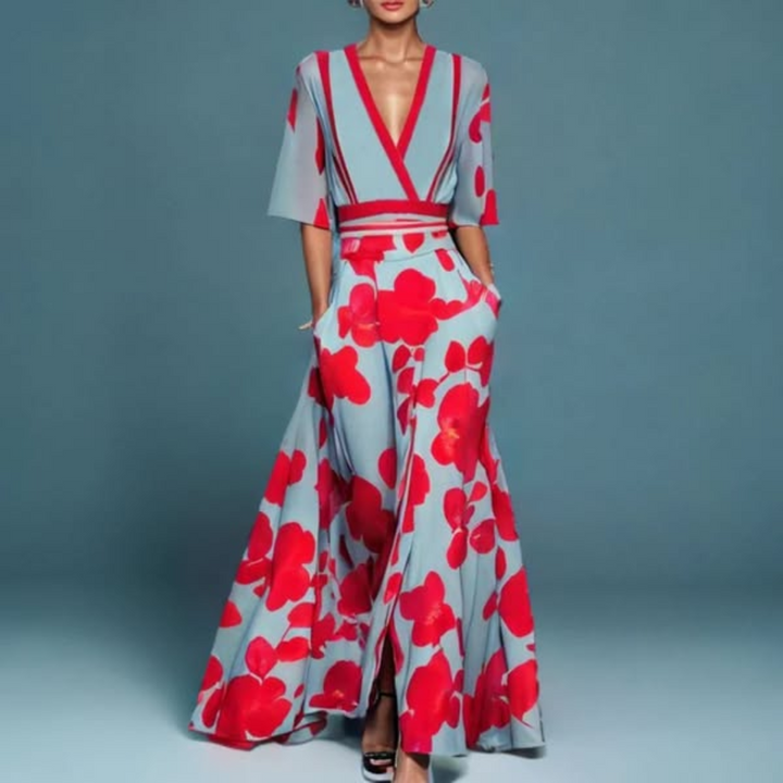 NORELLA | Michelle Elegant Floral Wrap Dress