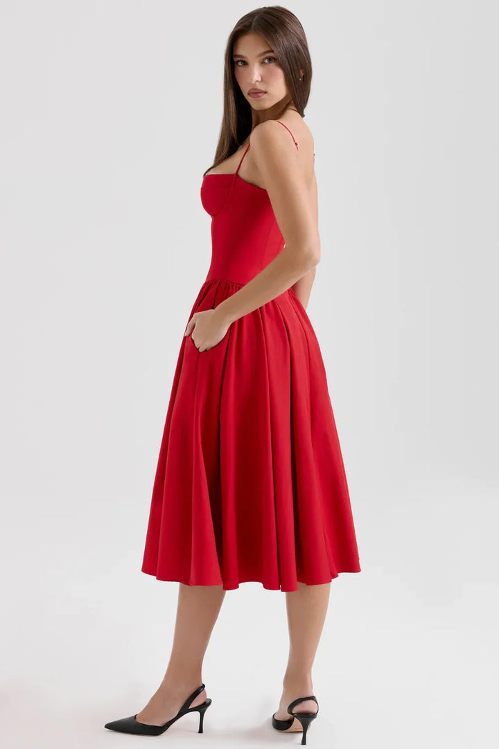 Celine Corset Midi Dress