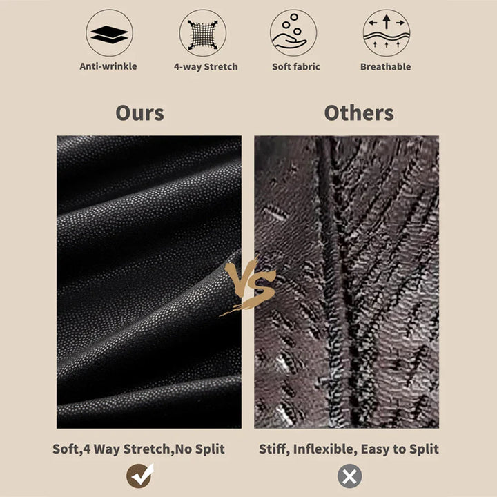 NORELLA | Leather Look Leggings – Black