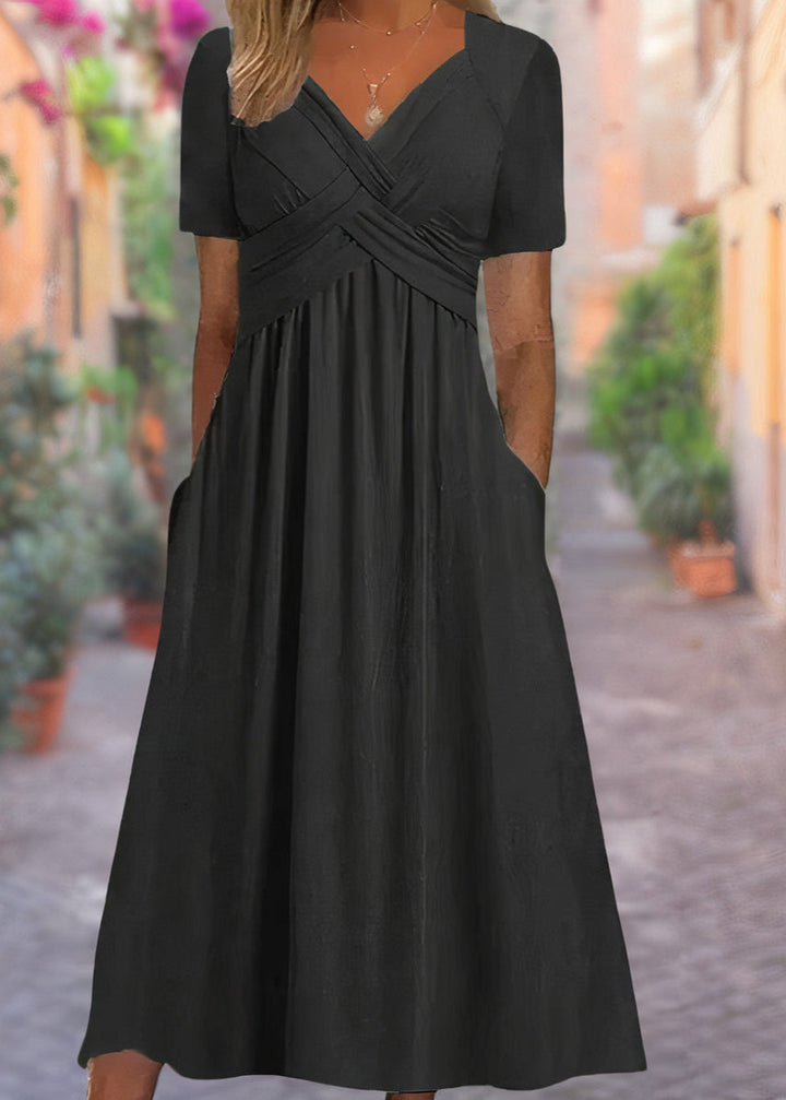 NORELLA | V-Neck Tummy-Covering Dress