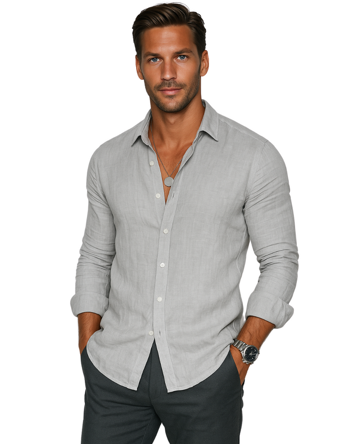 NORELLA | Casual Men's Linen Shirt
