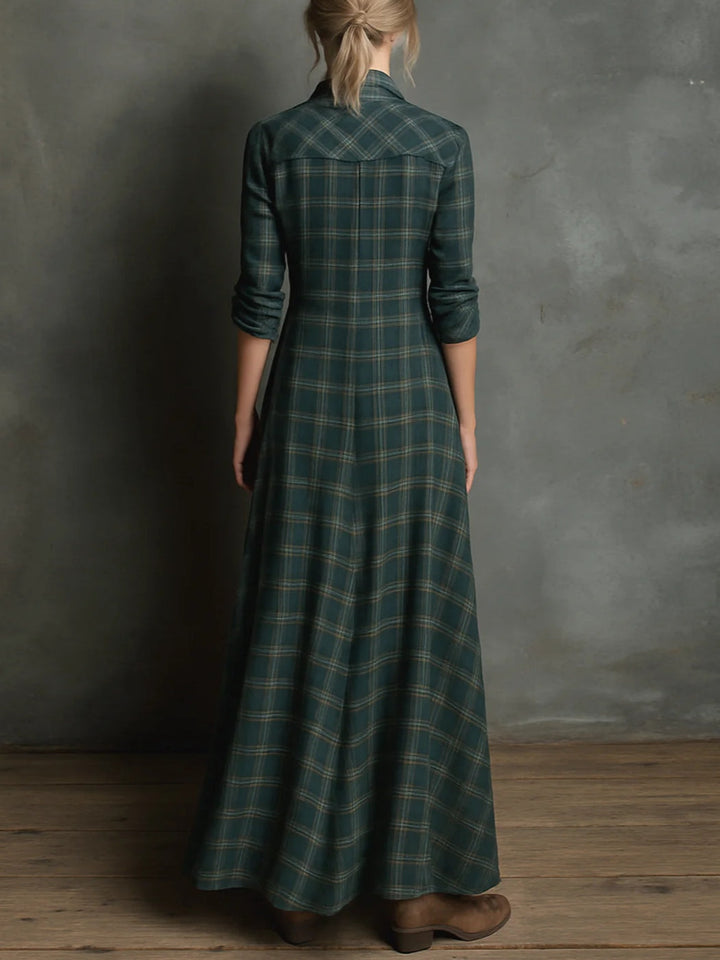 NORELLA | Valentina Long Checked Dress