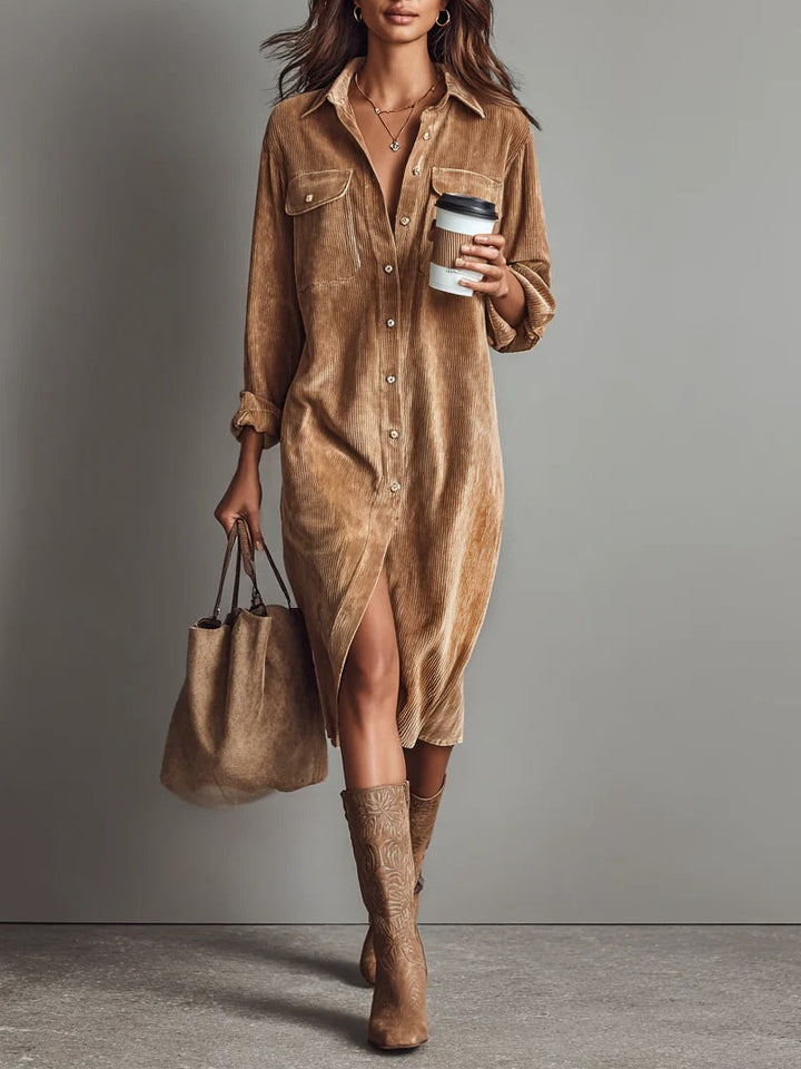 NORELLA | Estela Corduroy Midi Dress