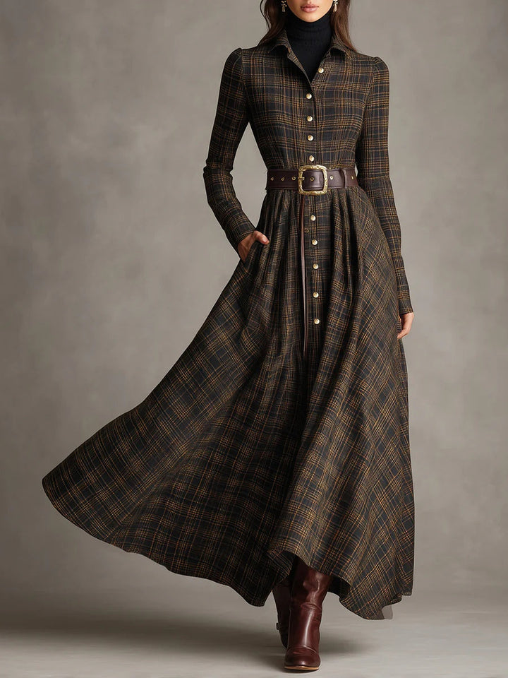 NORELLA | Guti Long Checked Shirt Dress