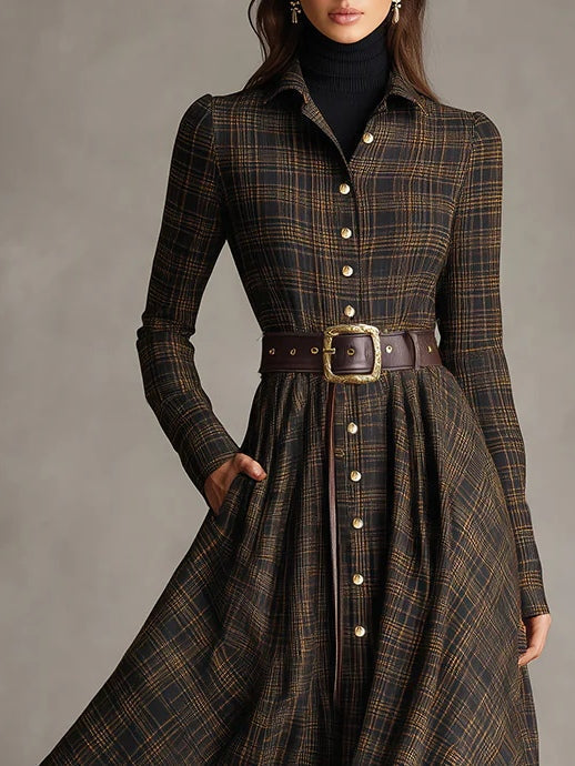 NORELLA | Guti Long Checked Shirt Dress