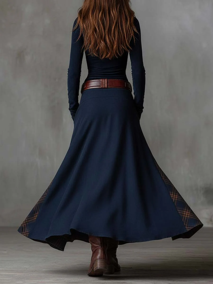 NORELLA | Elisa Maxi Dress in Eco-Friendly Suede with Belt