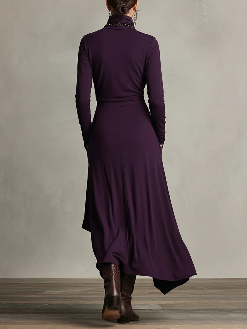 NORELLA | Malva Maxi Dress with High Neck
