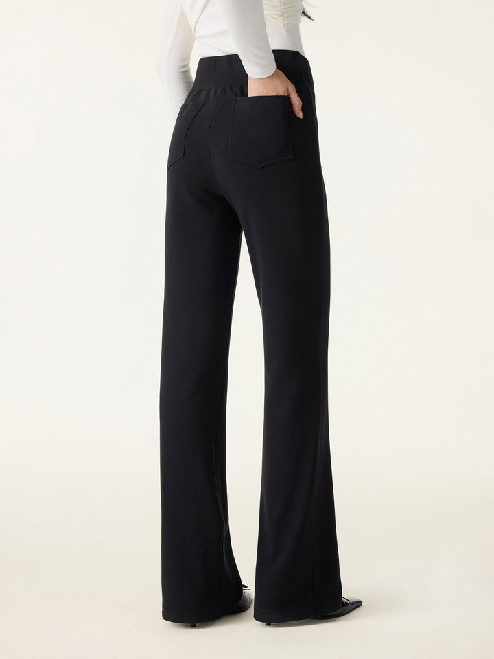 NORELLA | Warm Pull-On Trousers with V-Waist and Flared Legs
