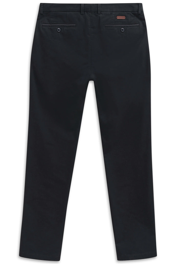 NORELLA | Flat-front trousers with a high cotton content in navy