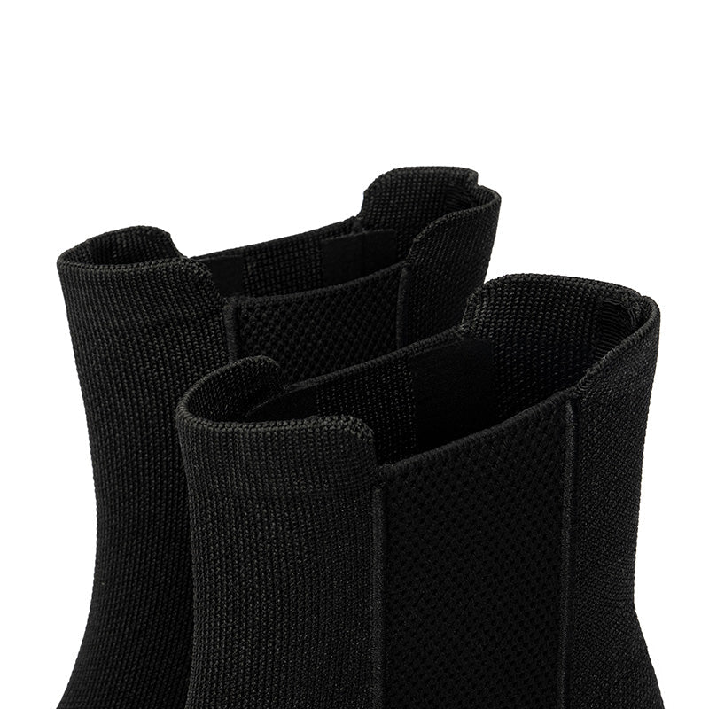 NORELLA | Chelsea Ankle Boot with 3D Knitting Technology & Block Heel